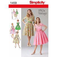 Simplicity Ladies and Miss Petite 1950s Vintage Dress 382354