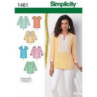 Simplicity Ladies and Plus Tunic with Neckline and Sleeve Variations 382359