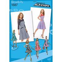 simplicity ladies miss petite dress project runway collection 382481