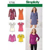 simplicity ladies knit top and mini dress 382497