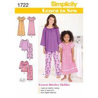 simplicity learn to sew childs and girls loungewear 382500