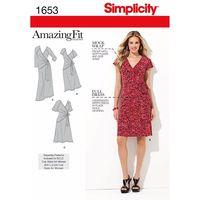 simplicity ladies and plus sizes amazing fit knit dress 382548