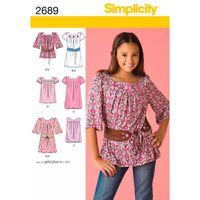 Simplicity Girls & Girls Plus Tops 382805