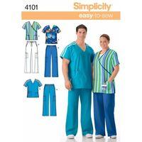 Simplicity Ladies\' & Men\'s Plus Size Scrubs 382879