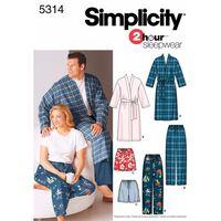 Simplicity Ladies\' & Men\'s Plus Size Sleepwear 382944