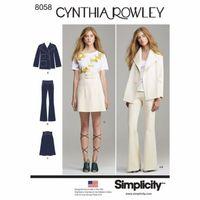 simplicity ladies suit separates cynthia rowley collection 383026