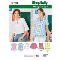 Simplicity Ladies Easy to Sew Button Shirt and Pullover Top 383059