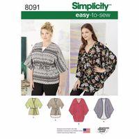 Simplicity Ladies Kimonos in Various Styles 383060