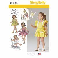 Simplicity Toddlers Romper and Button on skirt 383077