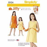 Simplicity Childs and Girls Jiffy Reversible Wrap Dress 383084