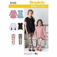 Simplicity Childs and Girls Knit Tunics and Leggings 383085