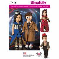 Simplicity Costumes for 18in Dolls 383091