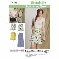 Simplicity Pattern 8133 Ladies\' Learn to Sew Wrap Skirts 383114