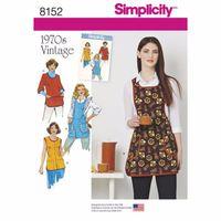 Simplicity Pattern 8152 Ladies\' Vintage 1970\'s Aprons 383136