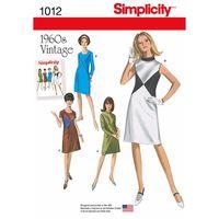 Simplicity Ladies and Miss Plus 1960s Vintage Dresses 377178