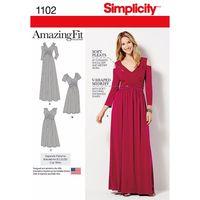 Simplicity Ladies and Plus Size Amazing Fit Dress in Knit 377668