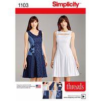 simplicity ladies dress with bodice and skirt variations 377669