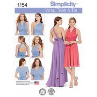 Simplicity Ladies Knit Wrap and Tie Dress in Two Lengths 377725