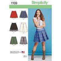 simplicity ladies skirts with length and trim variations 377679