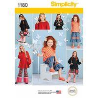 Simplicity Childs and Girls Tops, Trousers in Two Lengths and Skirt 377757