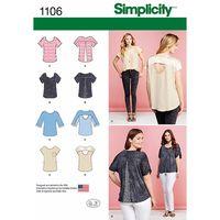 Simplicity Ladies Tops with Fabric Variations 377674