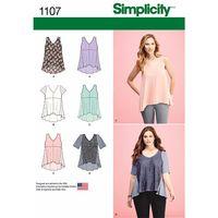 Simplicity Ladies Tops with Fabric Variations 377675