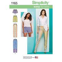 Simplicity Ladies Pull-on Trousers, Long or Short Shorts 377743