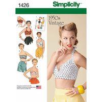 Simplicity Ladies\' Vintage 1950\'s Bra Tops 381948