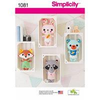 Simplicity Stuffed Animals with Felt Clothes 377636