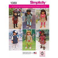 Simplicity Doll Clothes for 18in Dolls 377646