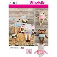 Simplicity Stuffed Animals with Clothes 377647