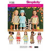 Simplicity Everyday Clothes for 18in Dolls 377701