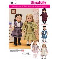 Simplicity Vintage Inspired Clothes for 18in Doll 377756