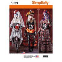 Simplicity Ladies Day of the Dead Costumes 377568