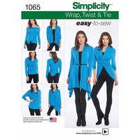 Simplicity Ladies Wrap, Twist and Tie Knit Cardigan 377615