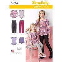 Simplicity Child and Girls Top Mini Skirt and Slim Trousers 381896