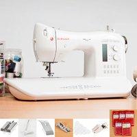 Singer One Plus Sewing Machine with 2 Year Warranty and FREE Accessory Bundle - Including an Additional 5 Feet, Extra Bobbins and Extra Need 406699