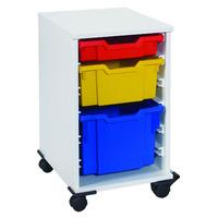 Single Bay Tray Unit No Doors Extra Deep Red