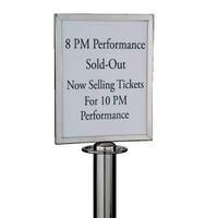 Sign Holder A4 Polished Stainless Steel for Classic Rope Stand