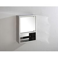 Single Door 35.5cm Wide by 53cm Tall Seville Mirror Bathroom Wall Cabinet With Shelf