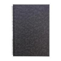 sidebound book ruled 80gsm 120 pages a4 black pack of 10 7277 prs