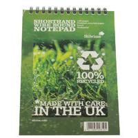 silvine recycled twin wire shorthand notebook 10 pack