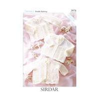 sirdar snuggly dk baby matinee coats pattern 3974