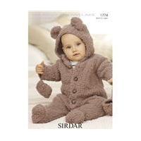 Sirdar Snuggly Snowflake Chunky Baby All in One Pattern 1774