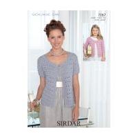 Sirdar Soukie DK Ladies and Girls Cardigan Pattern 7087