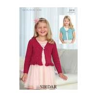 Sirdar Soukie DK Girls Cardigan Digital Pattern 2418