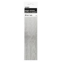 Silver Paper Foil Straws