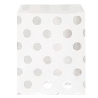 Silver Polka Paper Party Bags