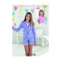 Sirdar Snuggly Jolly DK Girls Cardigan Pattern 2464