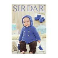 sirdar snuggly dk cardigan mittens and bootees digital pattern 4706